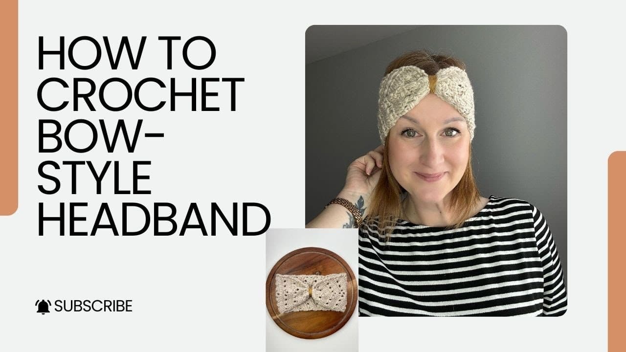 How to Crochet a Bow Headband (Beginner Ear Warmer)