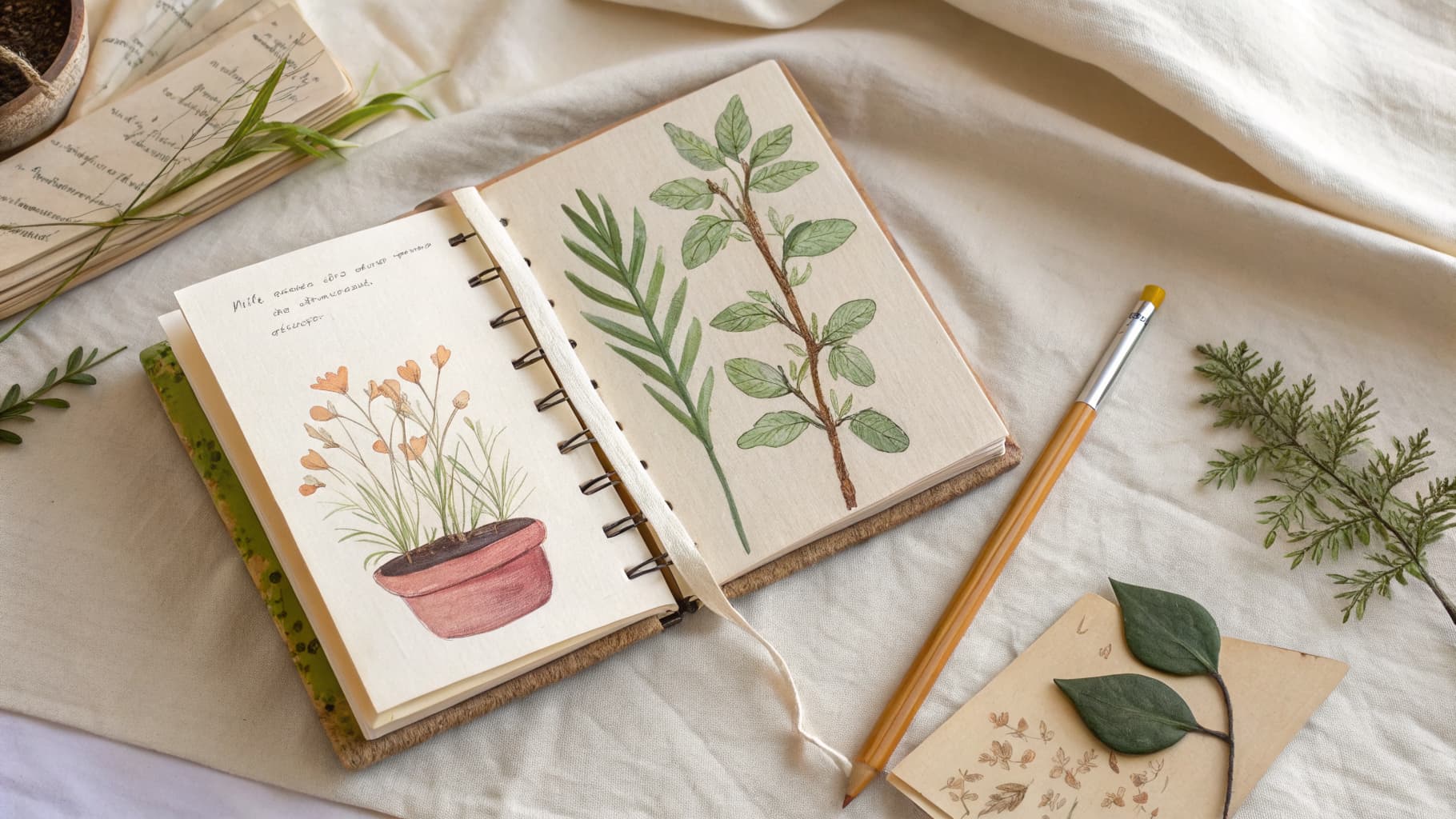 Garden journal binding